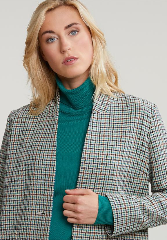 Multi Checked Blazer 2 Buttons - Multi