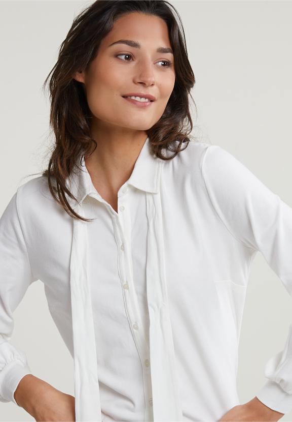 Off White T-Shirt Long Sleeves - Blanc