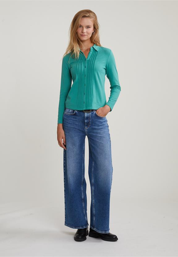 Jade Green Classic T-Shirt Long Sleeves - Vert