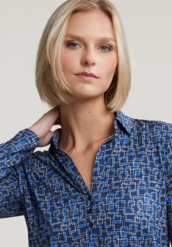 Blue Fantasy V-Neck T-Shirt - Bleu