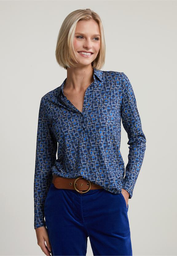 Blue Fantasy V-Neck T-Shirt - Bleu