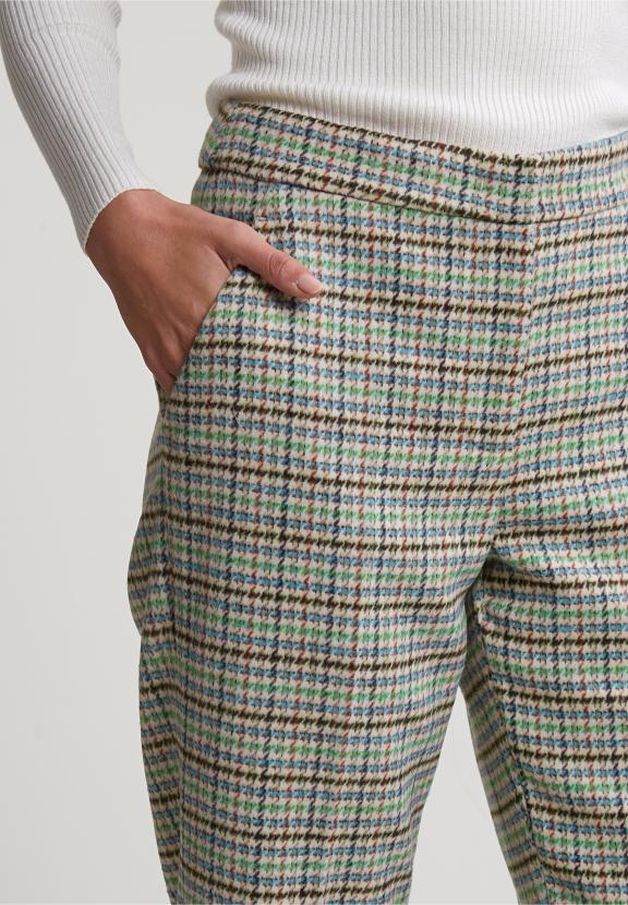 Multi Checked Pants - Marron