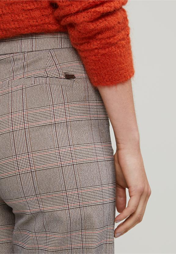 Multi Classic Checked Pants - Marron