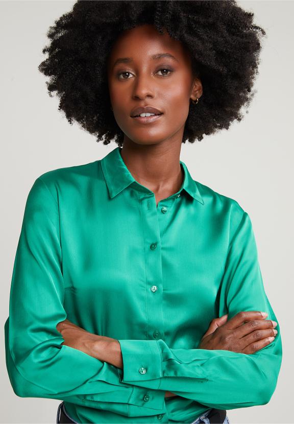 Green Classic Blouse - Vert