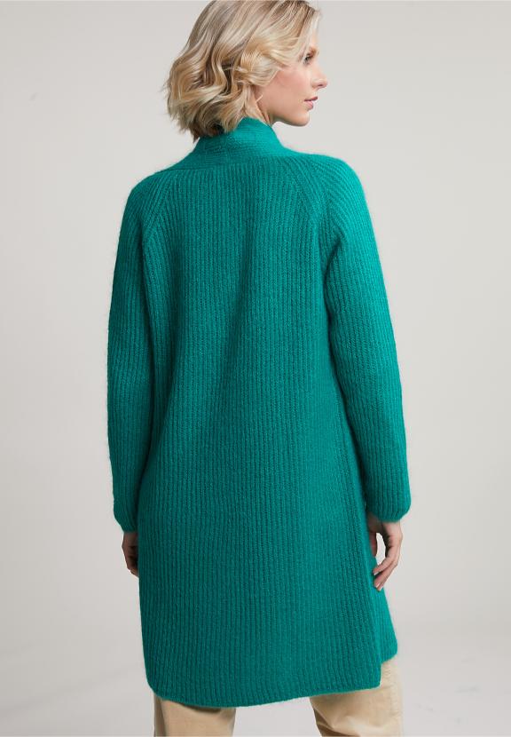 Green Long Cardigan Long Sleeves - Vert