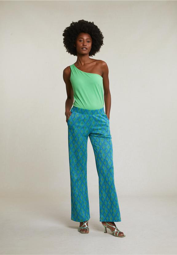 Green Fancy Asymmetric Top - Vert
