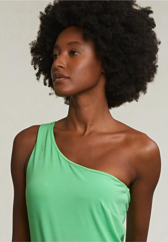 Green Fancy Asymmetric Top - Vert
