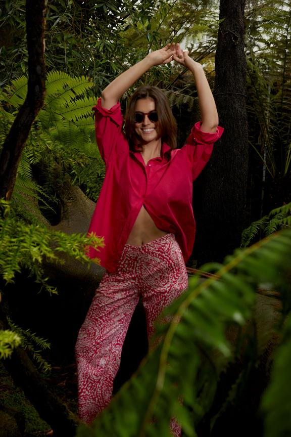 Pink Fantasy Pants Elastic Waist - Mix