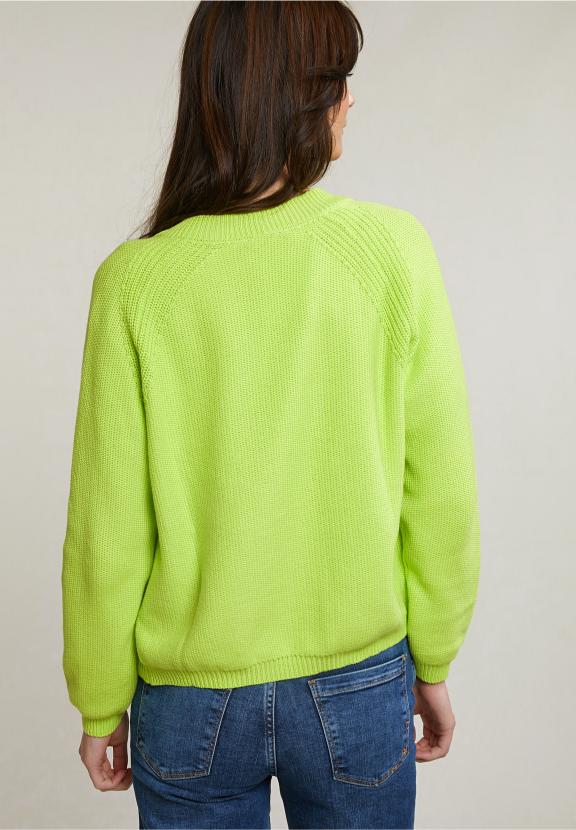Green Basic Cardigan Long Sleeves - Vert