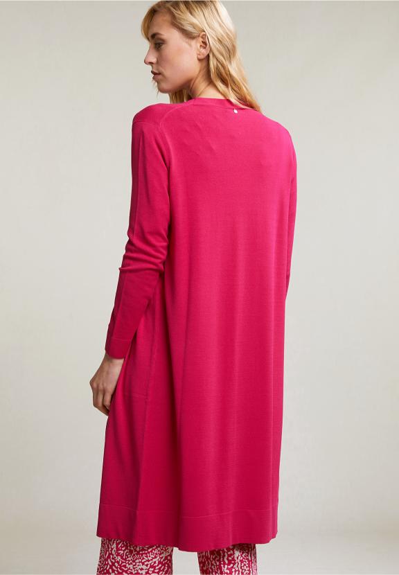 Fuchsia Long Cardigan Long Sleeves - Rose