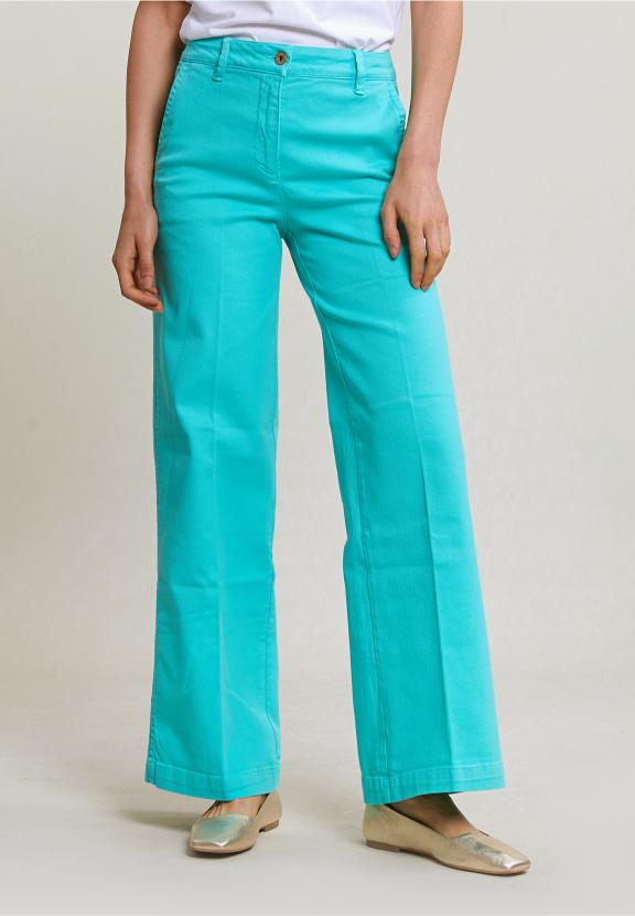 Pant High Waist Large Leg - Vert