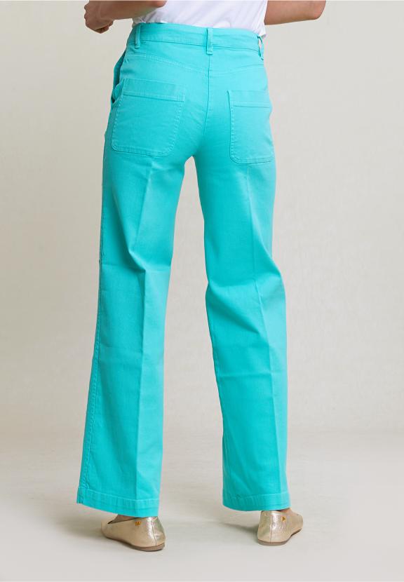 Pant High Waist Large Leg - Vert