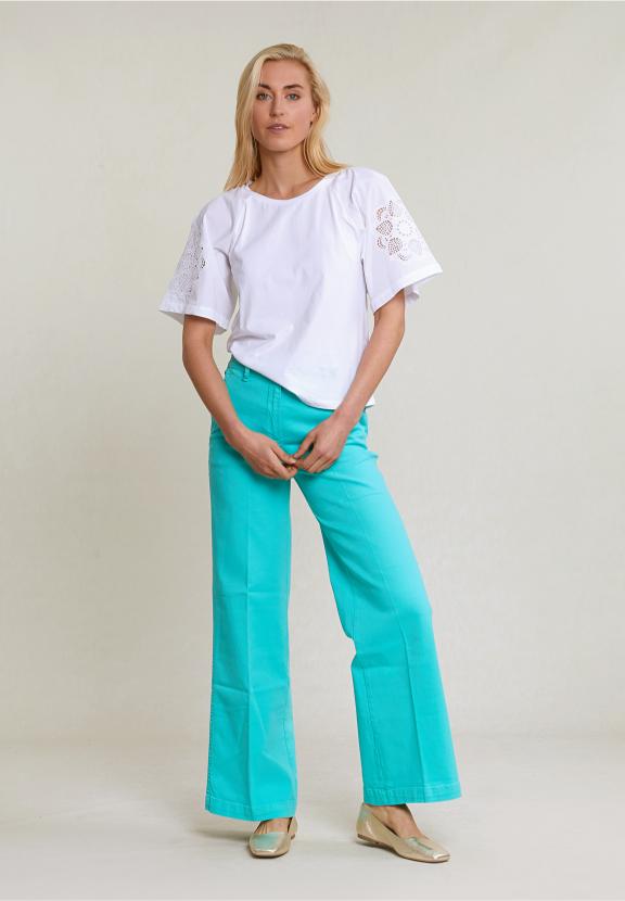 Pant High Waist Large Leg - Vert