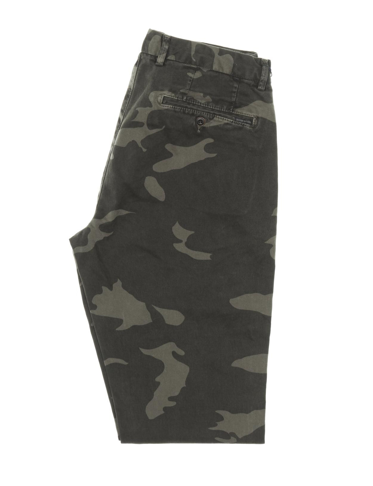 Slim Fit Cotton Chino In Green - Vert