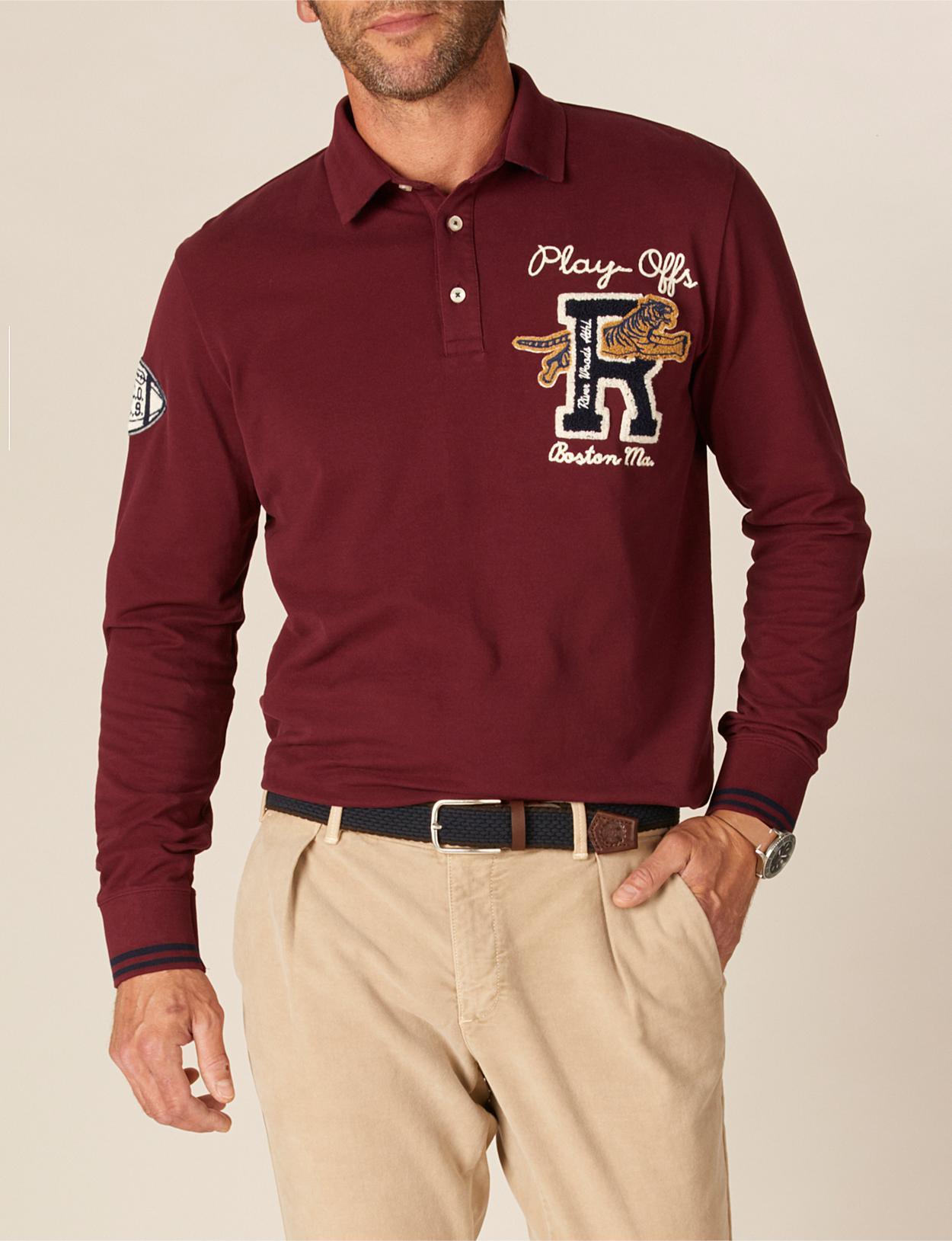 Custom Fit Cotton Polo In Red - Rouge