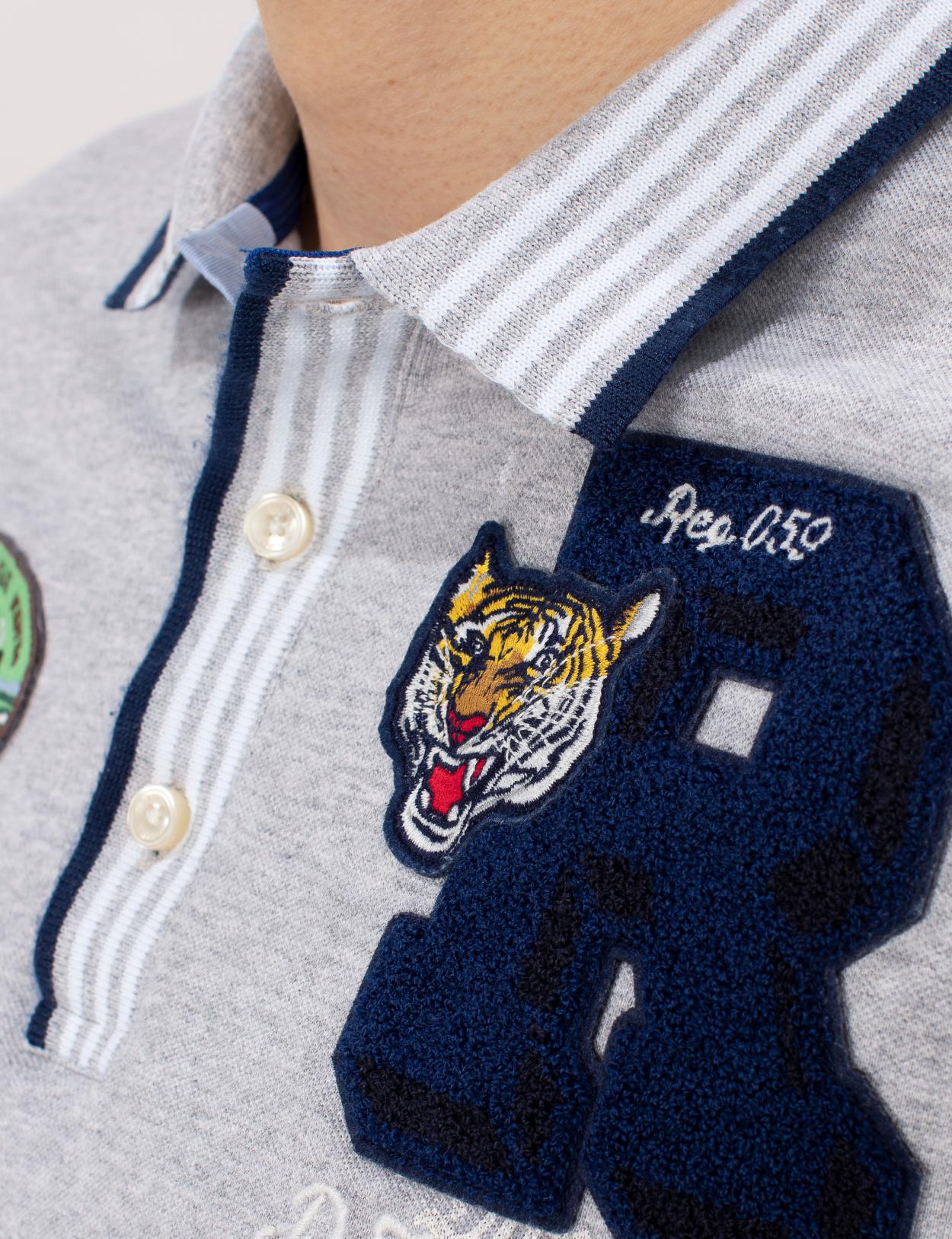 Custom Fit Cotton Polo In Grey - Gris