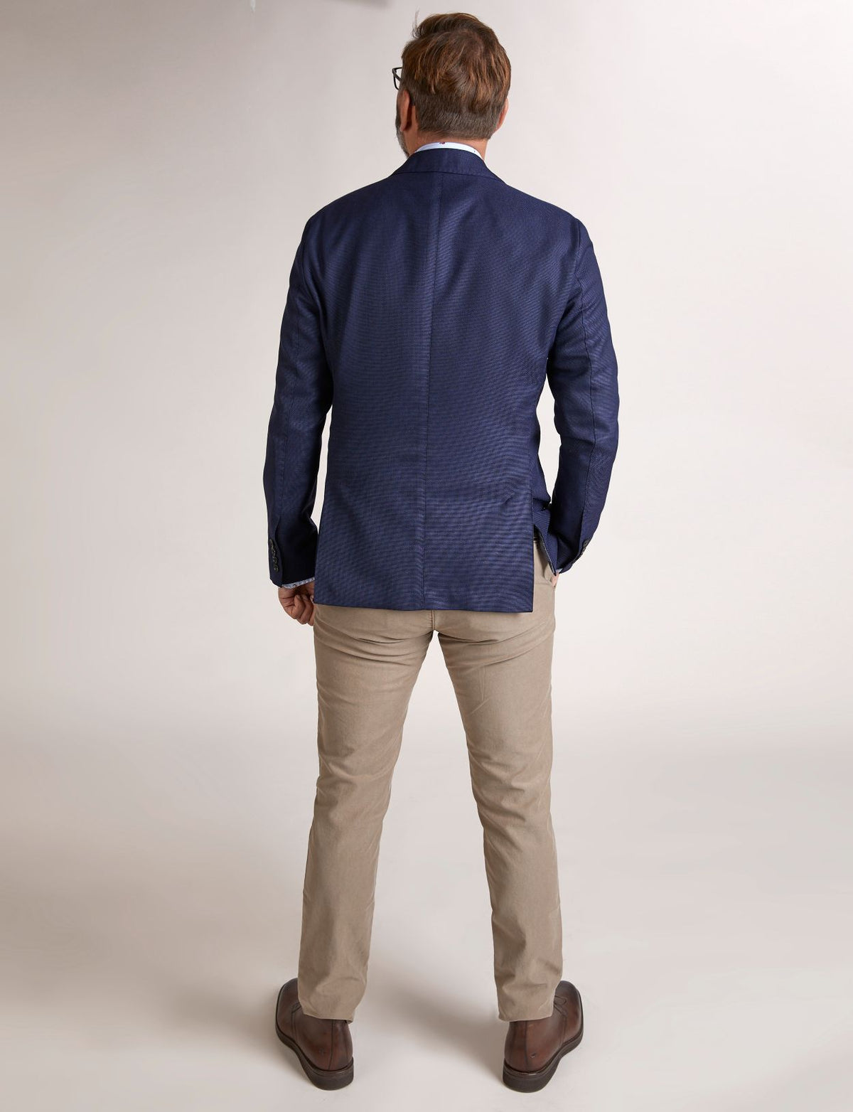 Homme Blazer À Poche Ronde Bleu En Bleu - W