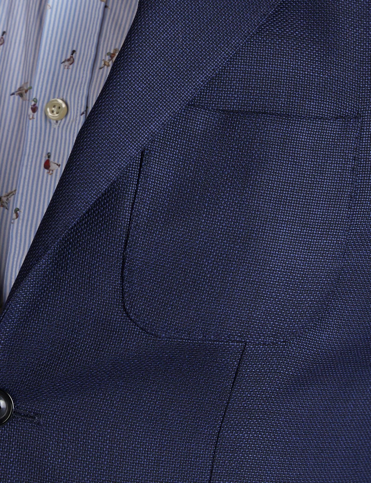 Homme Blazer À Poche Ronde Bleu En Bleu - W