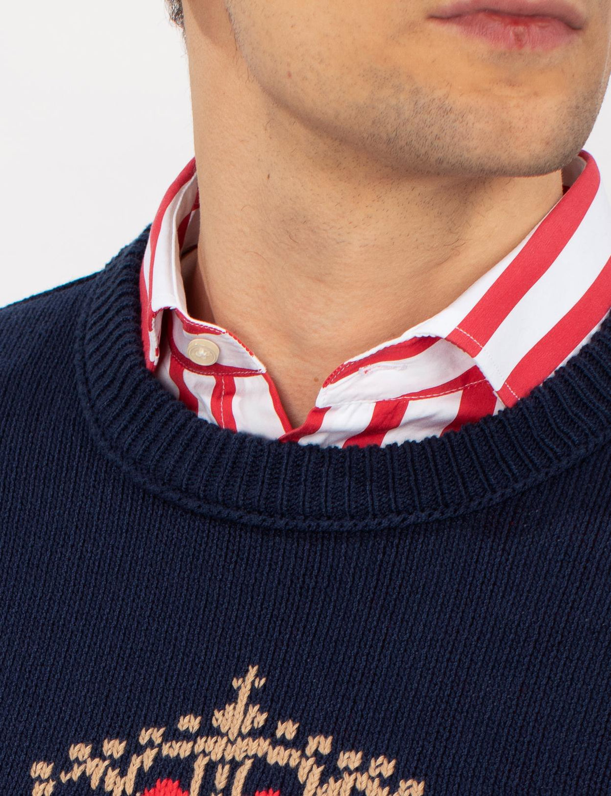 Ctn Round-Nk Cf Swt - Bleu