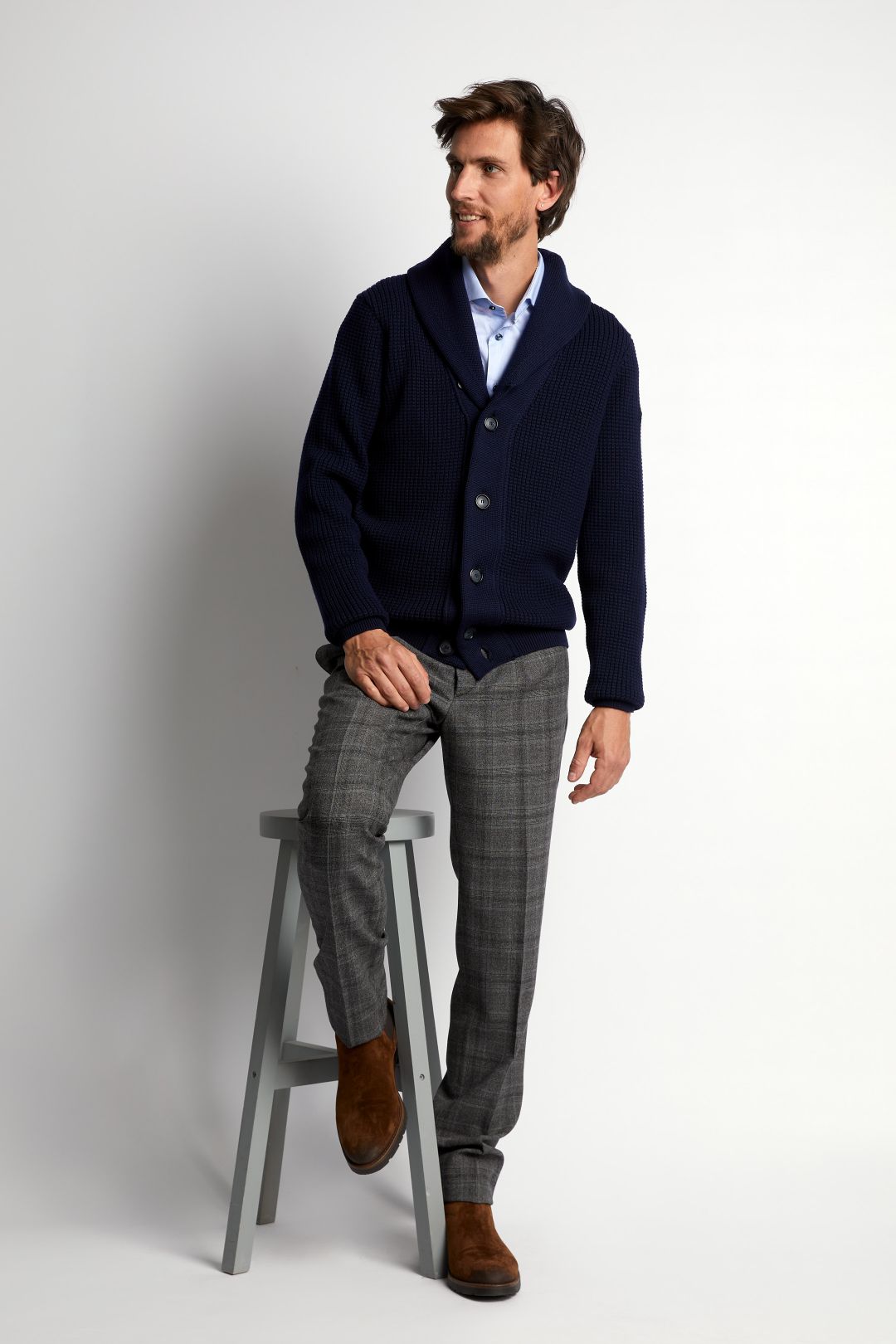 Homme Pantalons De Ville En Laine - W