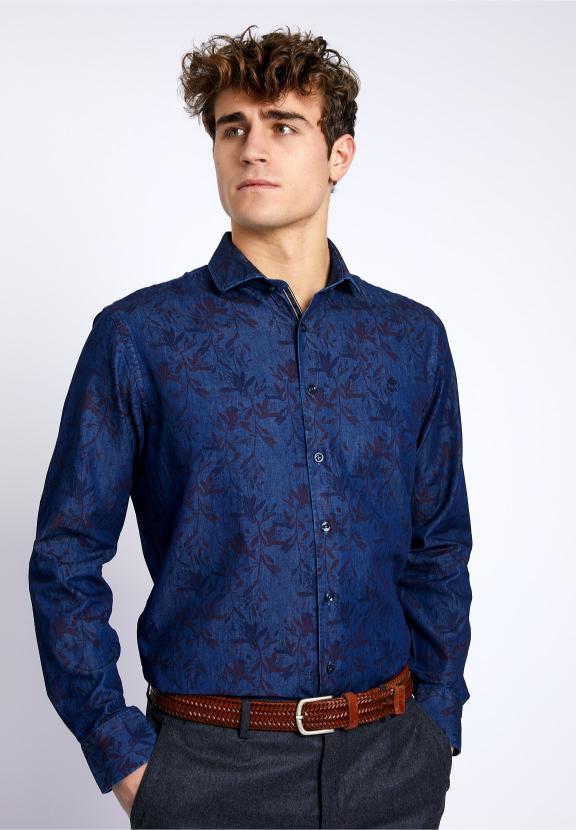 Custom Fit Riviera Shirt - Bleu