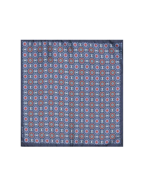 Wool And Silk Pocket Square In Blue - Bleu