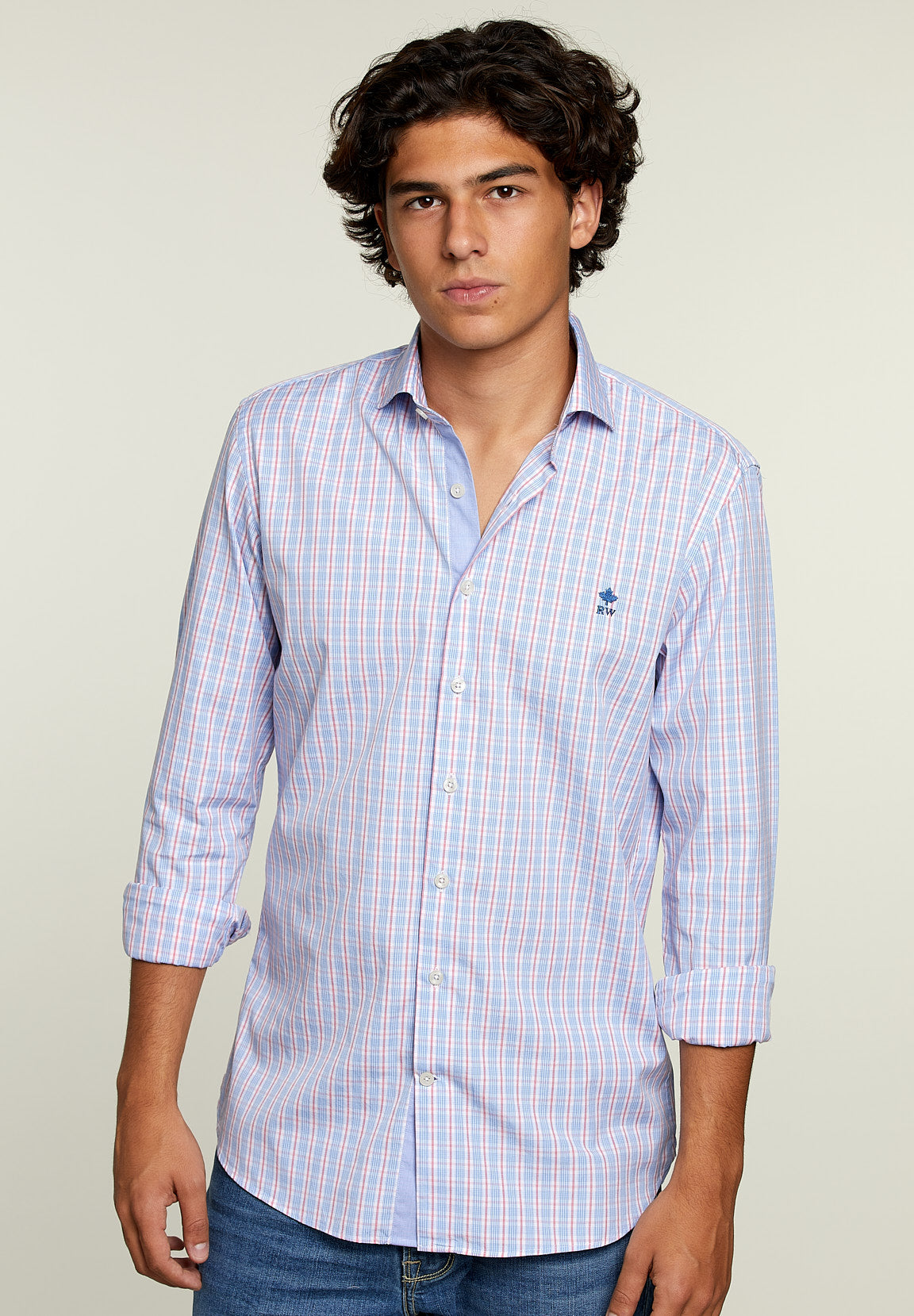 Chemise à carreaux slim fit multicolore - Multicolore - W