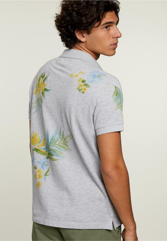 Custom Fit Polo Oyster Mix - Gris