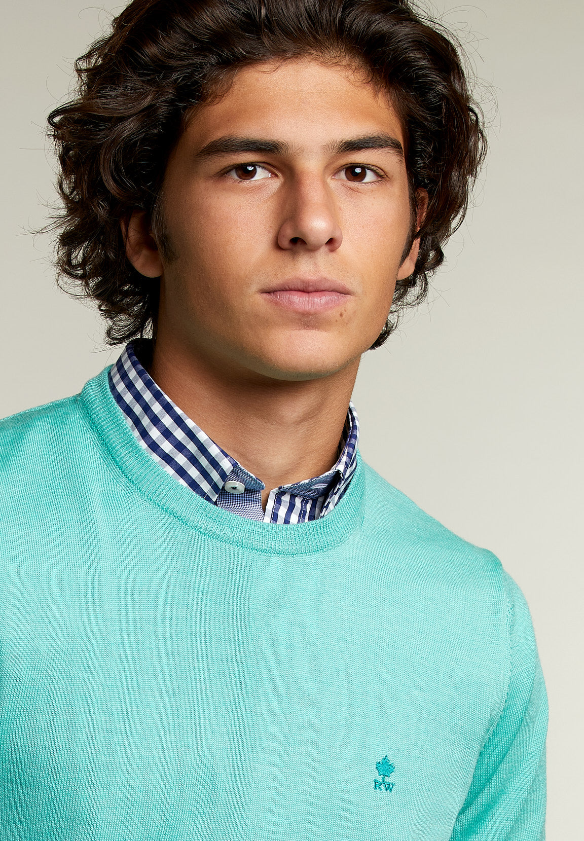 Basic Merino Crew Neck Pullover Margarita Mix - Green - W