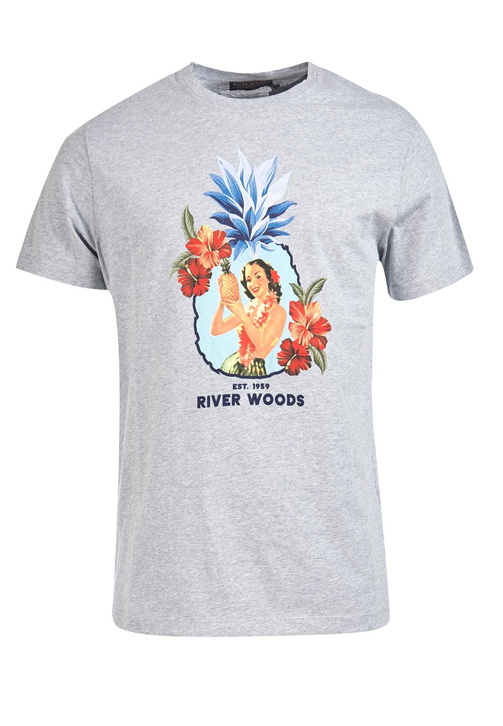 Basic Cotton T-Shirt In Grey - Gris