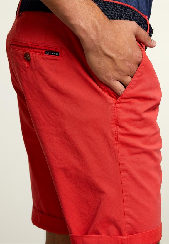Tight Fit Chino Shorts Alfa Red - Rouge