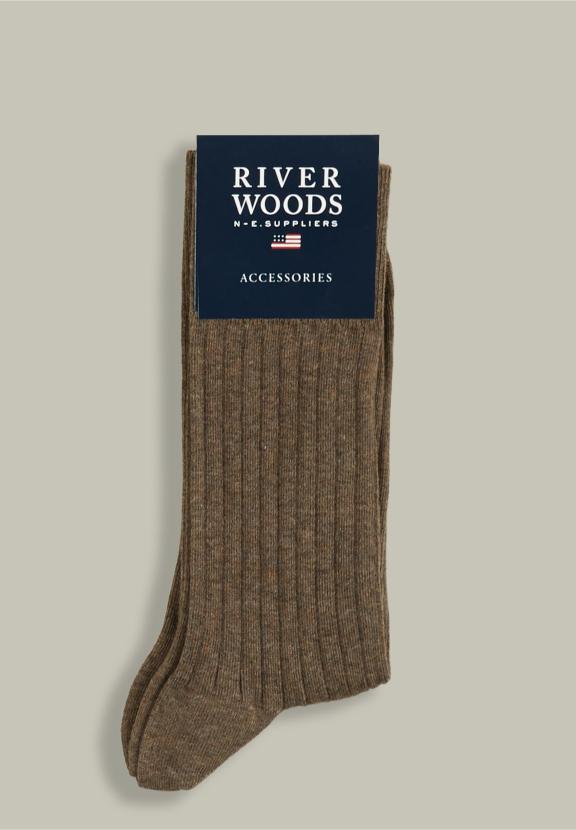 Cotton Uni Socks Barrel Mix - Marron