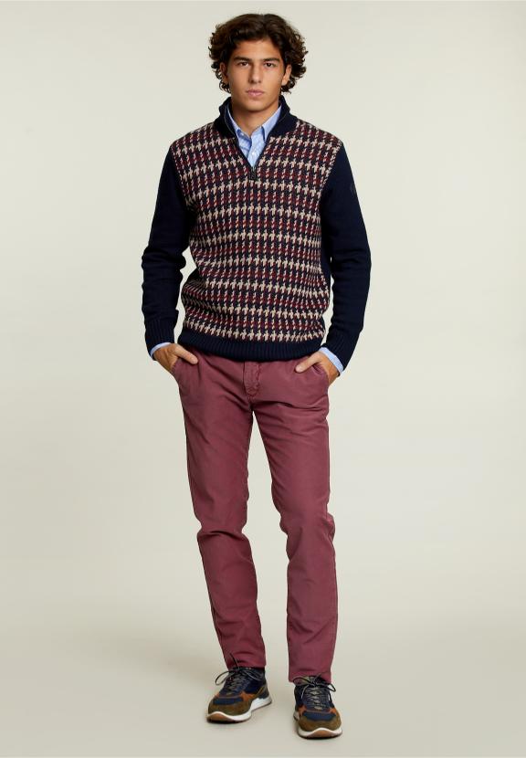 Slim Fit Cotton Chino Medoc - Rose