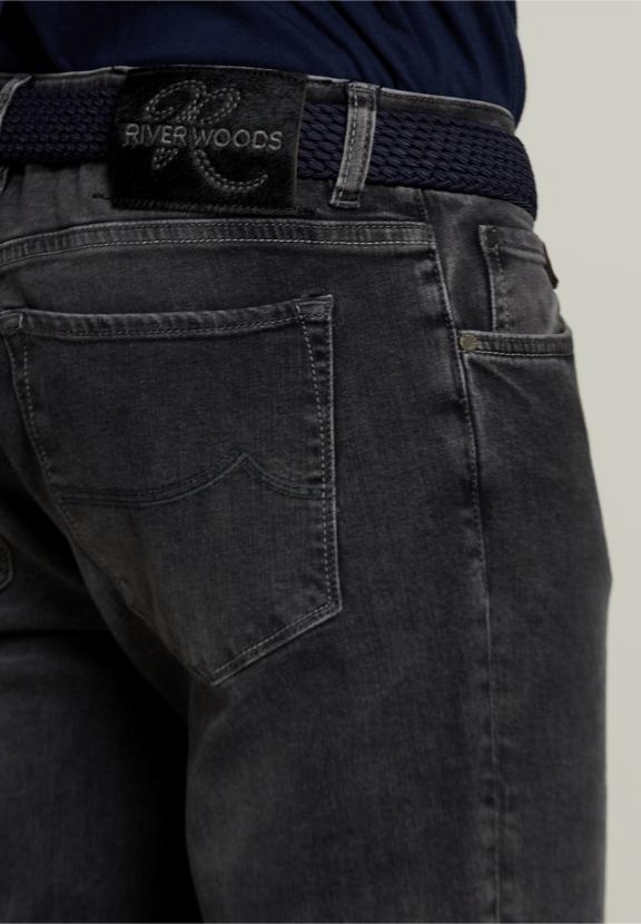 Jean 5 poches gris ajusté - Denim - W