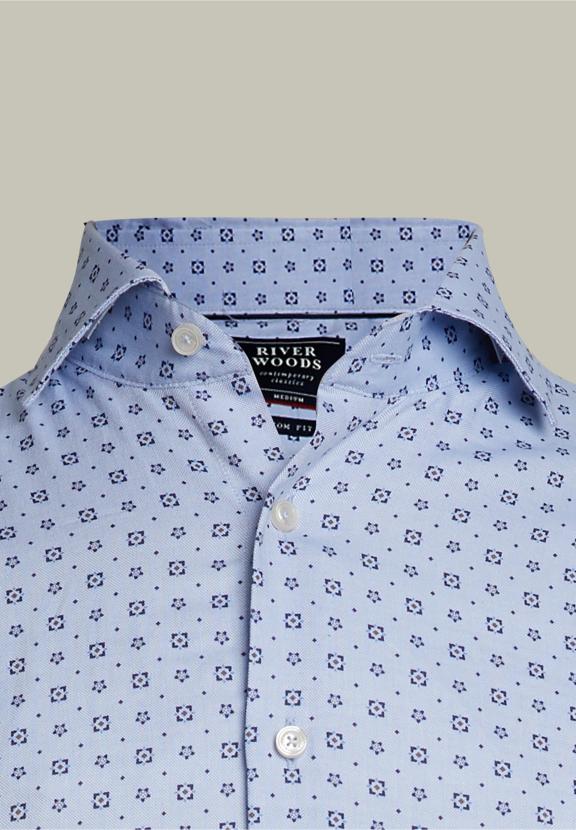 Chemise Fantaisie Sur Mesure Bleu - B-000 - W