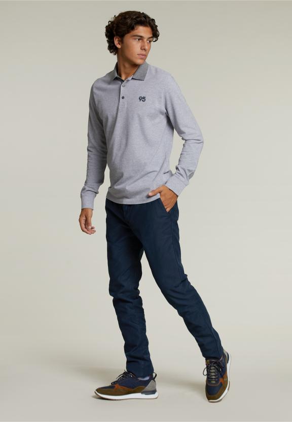 Custom Fit Cotton Polo Pinguin Mix - Gris