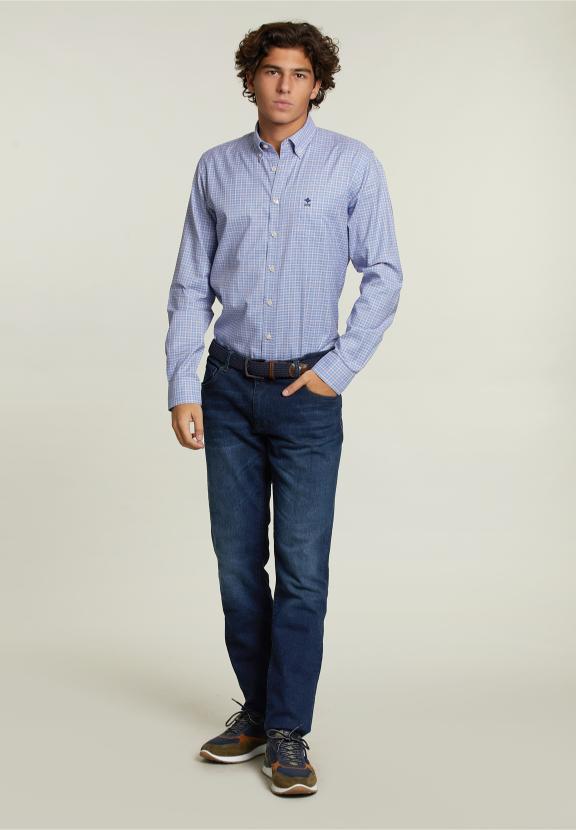Custom Fit Checked Shit With Pocket Multi - Multi