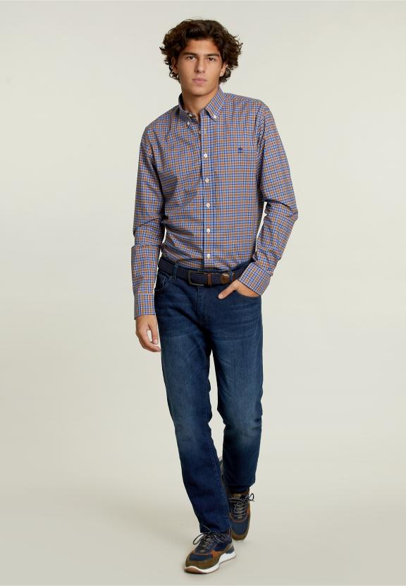 Custom Fit Checked Shirt Multi - Multi