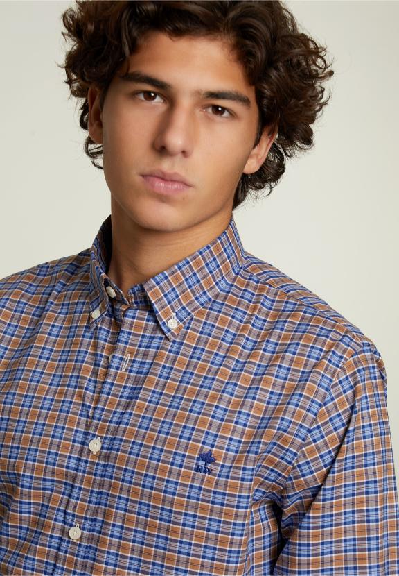 Chemise à Carreaux Sur Mesure Multi - D-000 - W