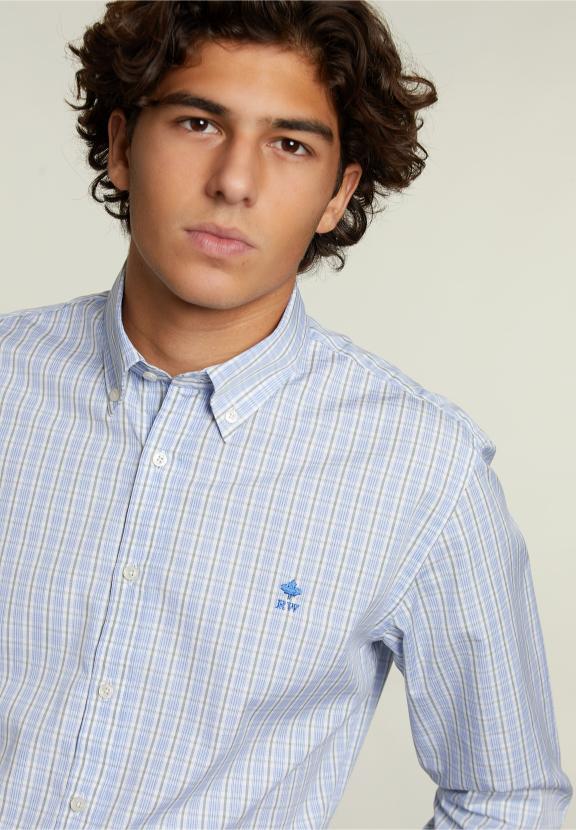 Custom Fit Checked Shirt Multi - Vert