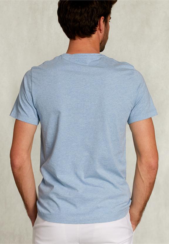 Normal Fit Basic T-Shirt Dark Victoria Mix - Bleu