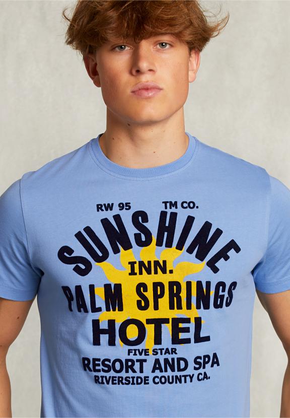 Normal Fit Basic T-Shirt Nile - Bleu