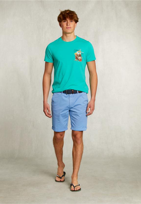 Normal Fit Basic T-Shirt Citrus Mel - Vert