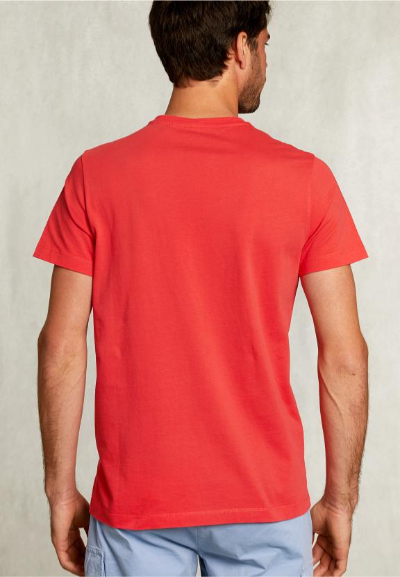 Normal Fit Basic T-Shirt In Pomegranate - Rose