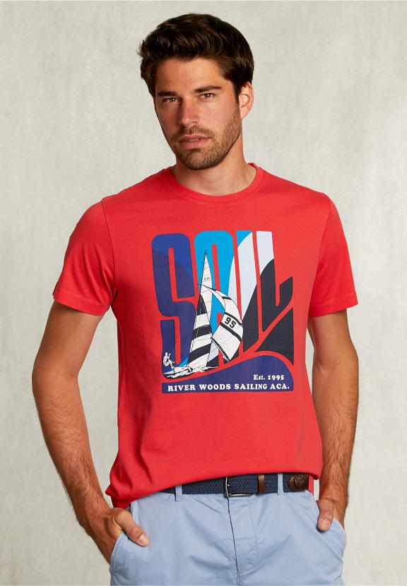 Normal Fit Basic T-Shirt In Pomegranate - Rose