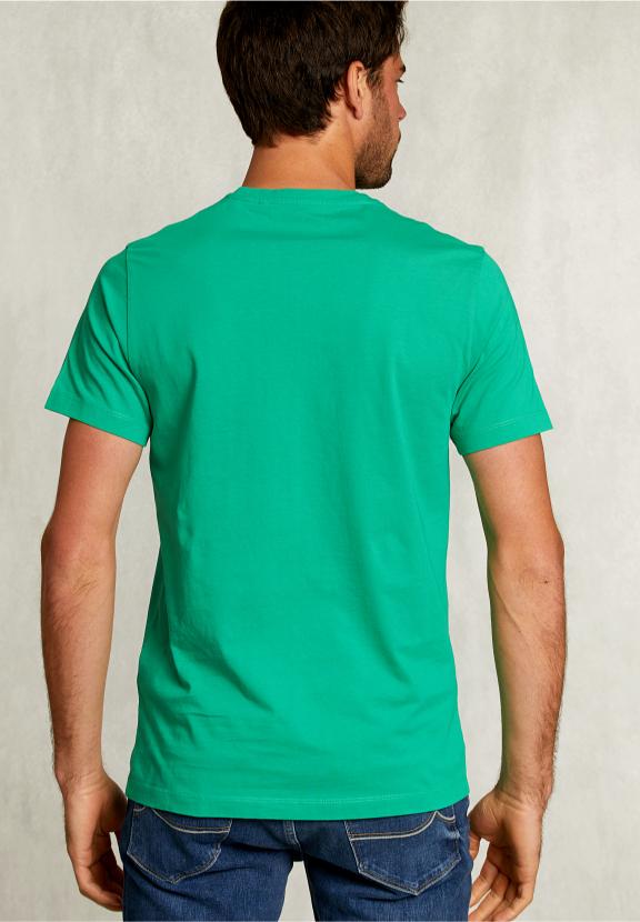 Normal Fit Basic T-Shirt In Papaya - Vert