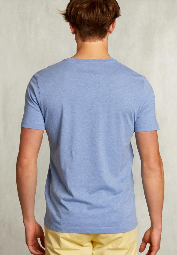 Normal Fit Basic T-Shirt Blue Gin Mel - Bleu