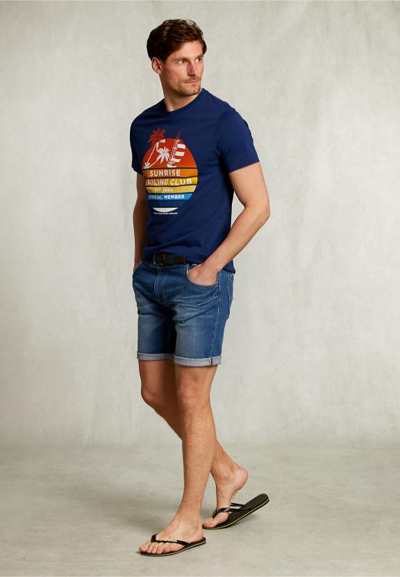 Normal Fit T-Shirt Oxford Blue - Bleu