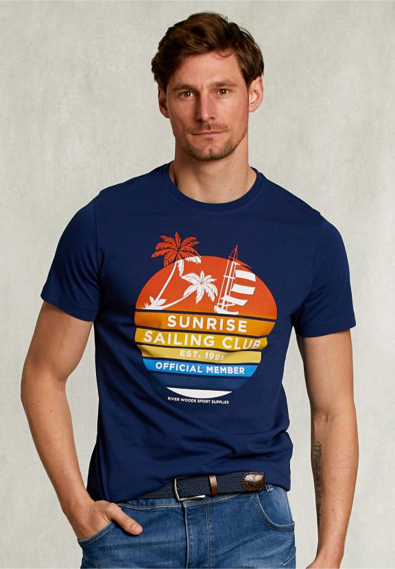Normal Fit T-Shirt Oxford Blue - Bleu