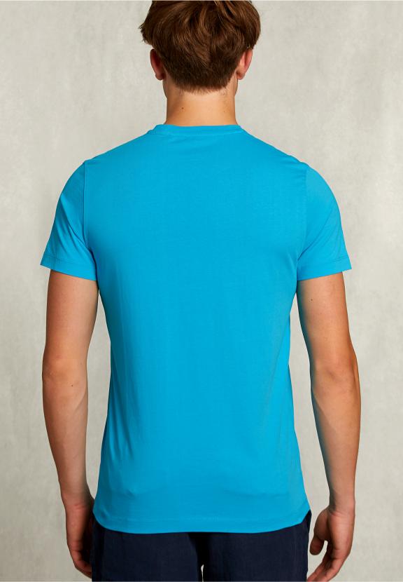 Normal Fit Basic T-Shirt In Aruba - Bleu